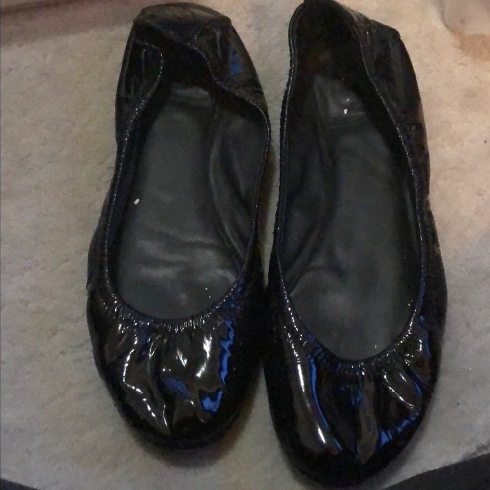 Black patent Tory Burch Eddy Flats